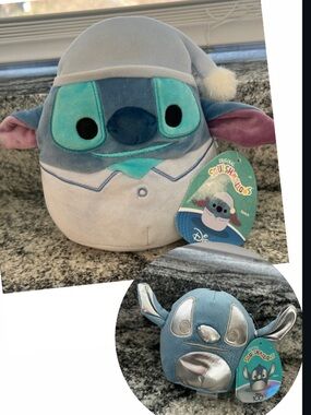 2 Stitch Squishmallows- Sleepytime Pajamas and 100 Stitch Glitter